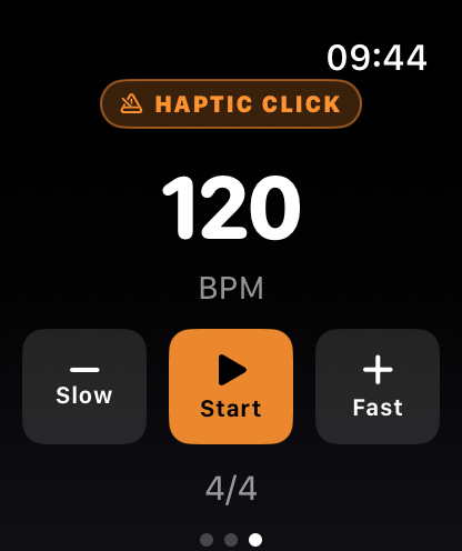 Apple Watch haptic metronome